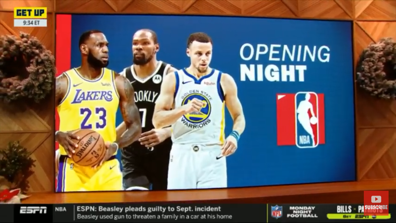 NBA Season Opener Matchups. Warriors @ Nets
