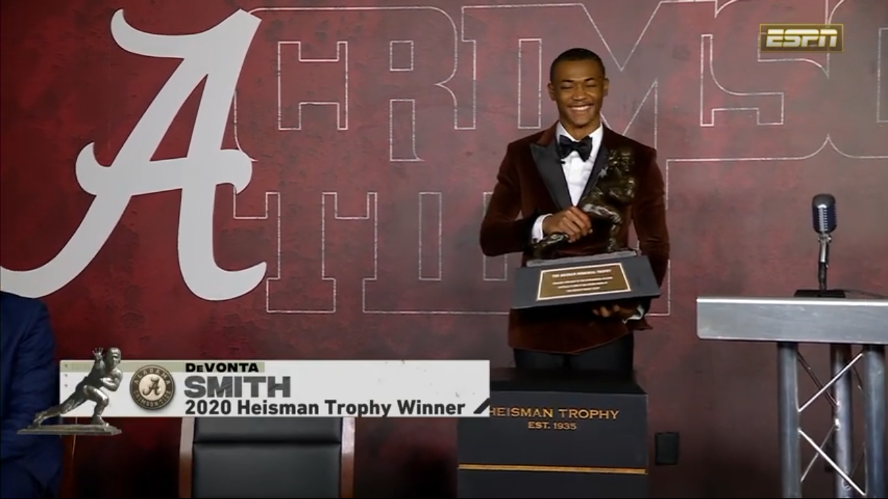 DeVonta Smith Wins The 2020 Heisman Trophy