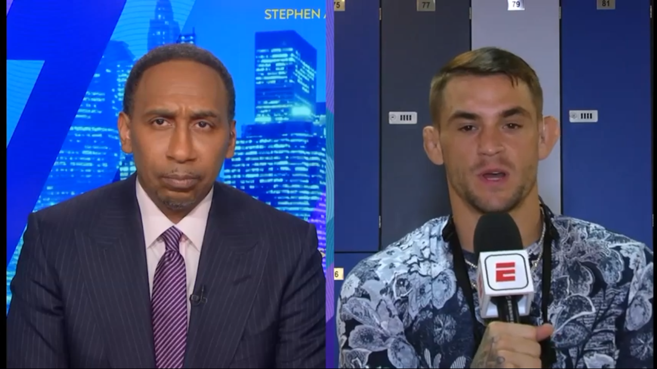 Dustin Poirier with Stephen A Smith