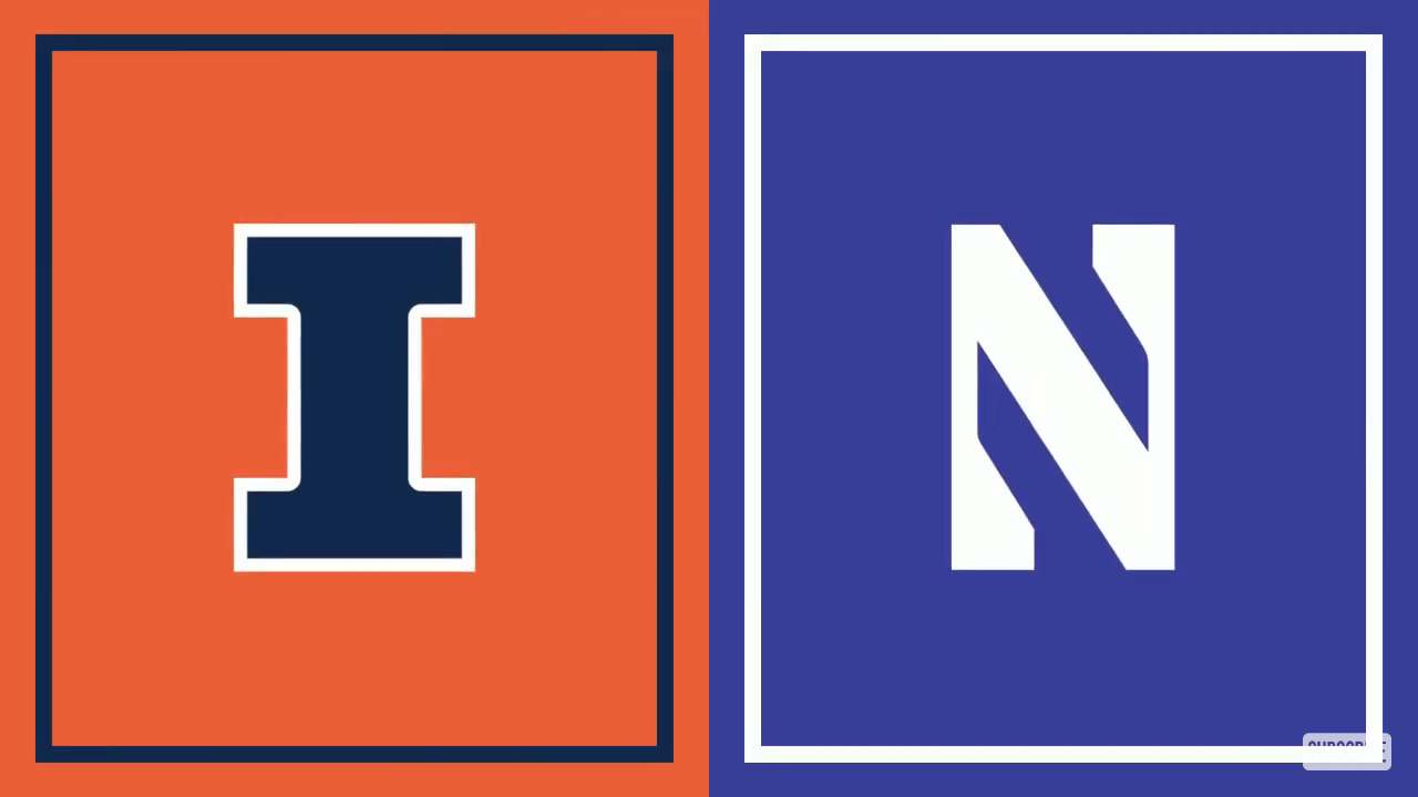 Northwestern @ 5 Illinois Men’s NCAAB Game Highlights