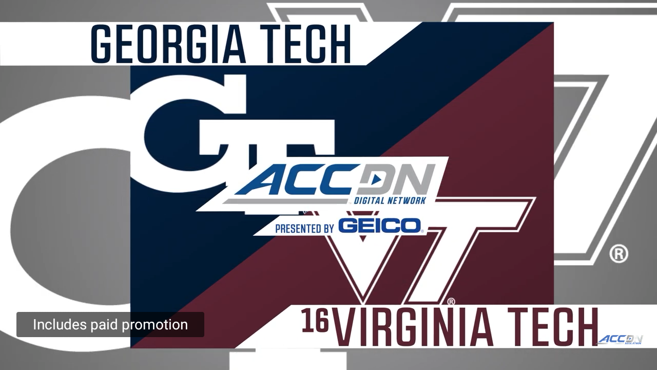 Georgia Tech @ Virginia Tech16 Men’s NCAA Basketball Game Highlights