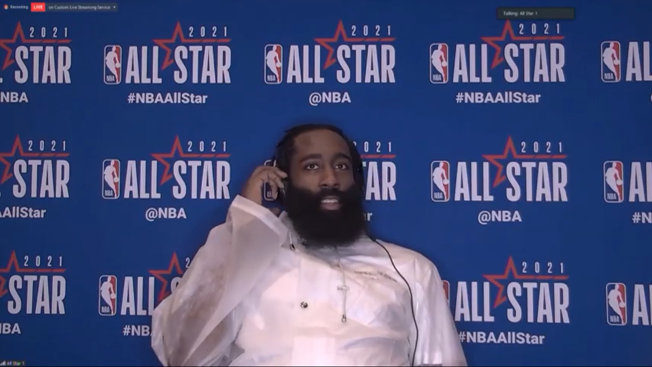 James Harden reacts to Blake Griffin joining the Nets
