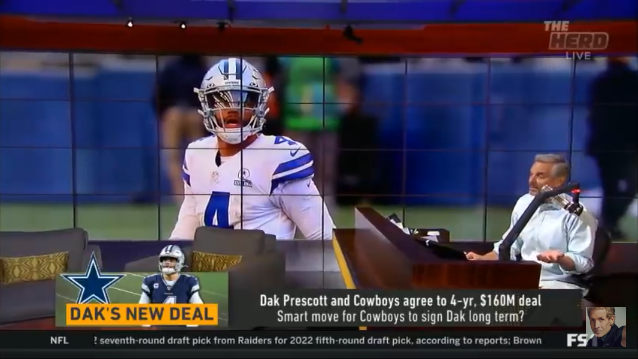 Colin Cowherd reacts to the Dak Prescott contract