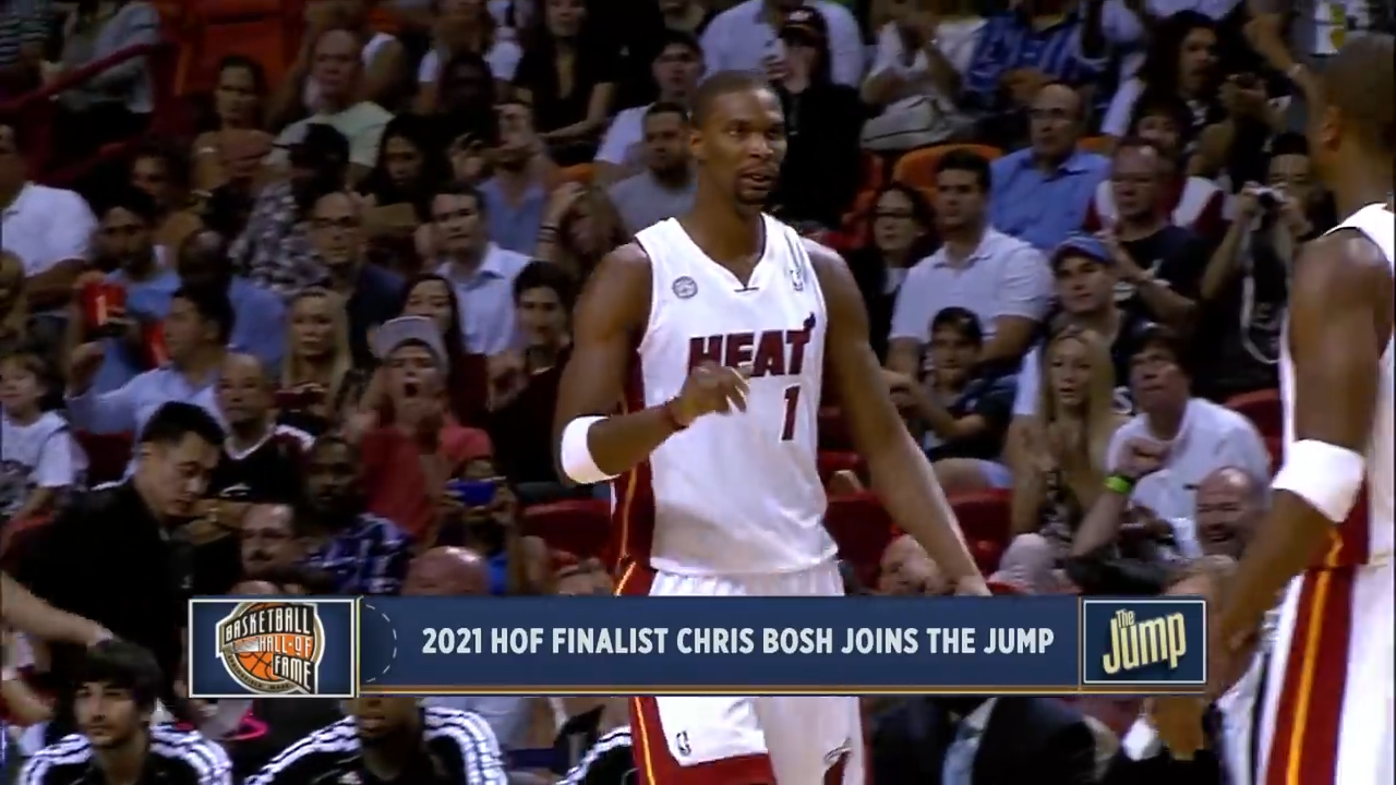 Chris Bosh reacts to being a 2021 Basketball Hall of Fame finalist