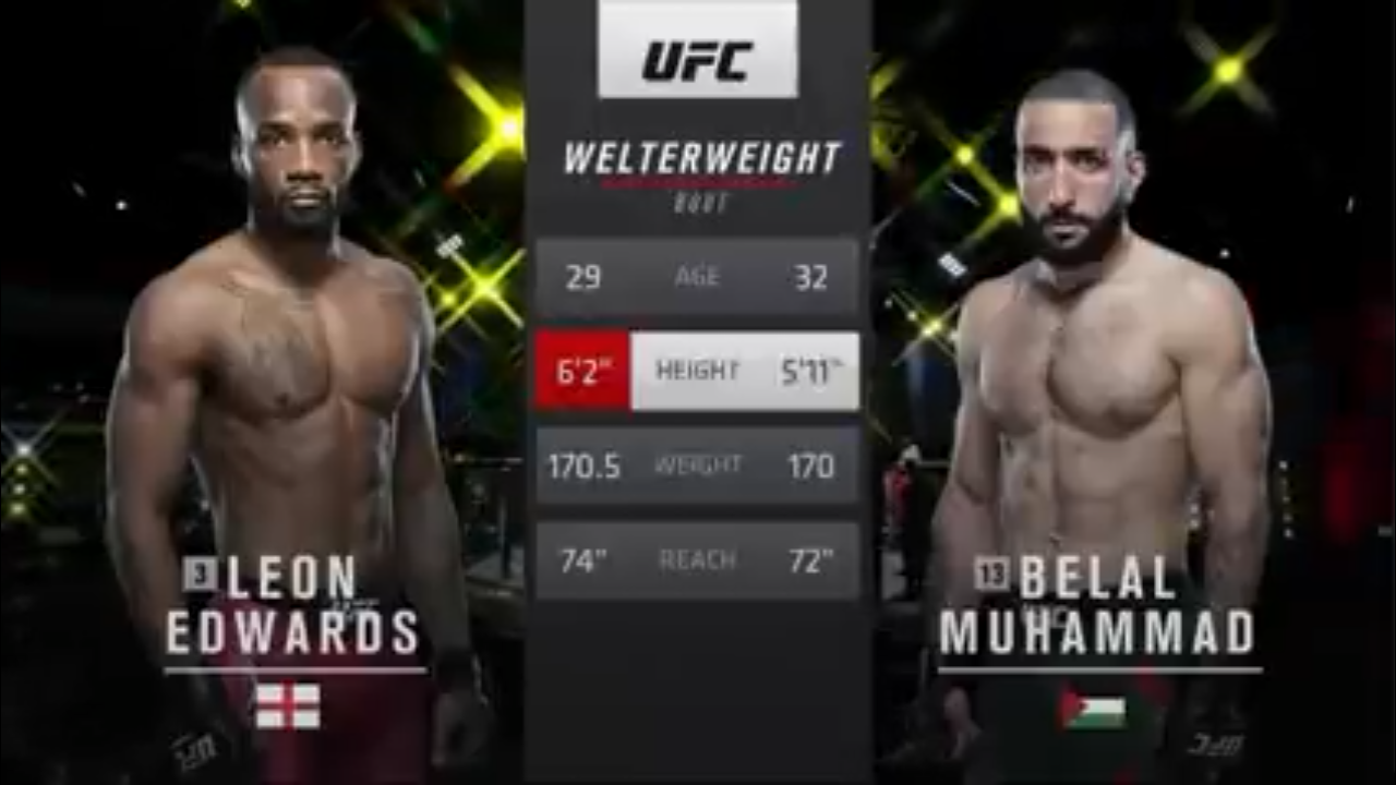 Leon Edwards vs Belal Muhammad Full Fight Highlights