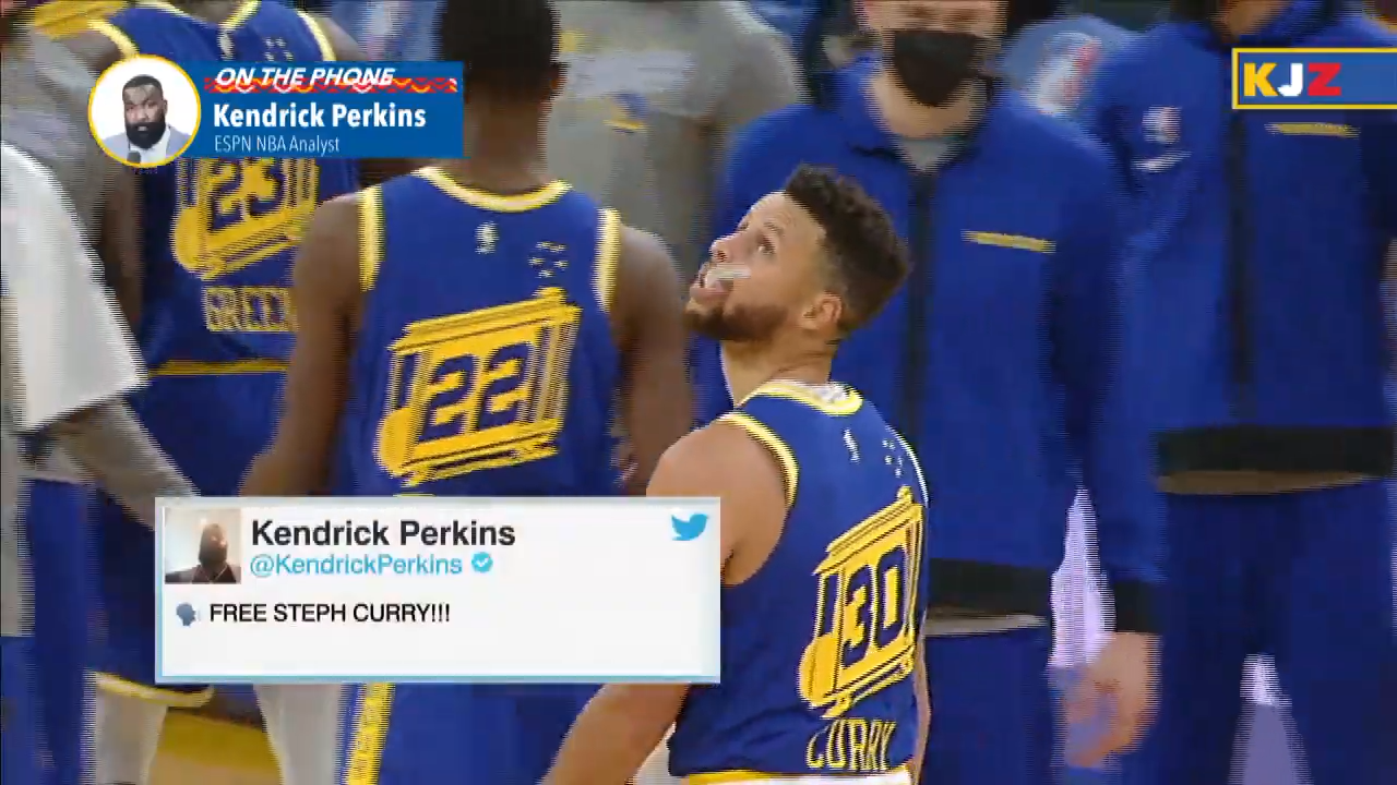 Kendrick Perkins explains his ‘Free Steph Curry’ tweet to a shocked JWill