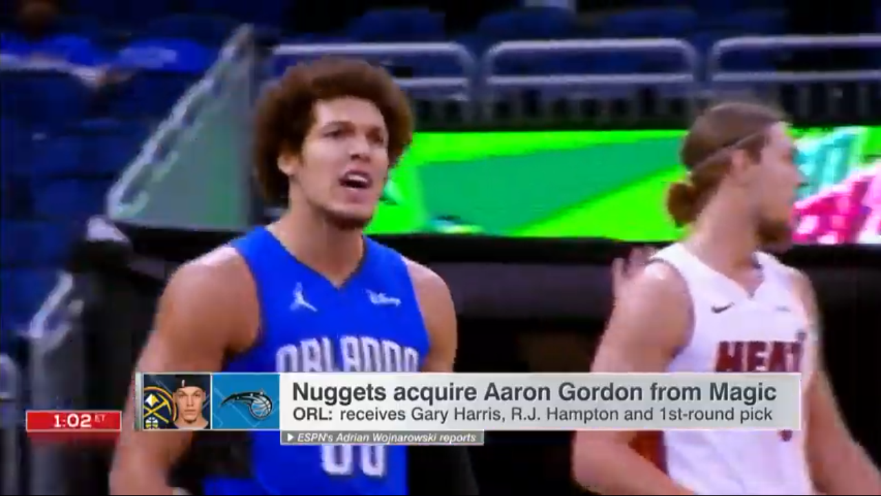 The Nuggets trade for Aaron Gordon and JaVale McGee