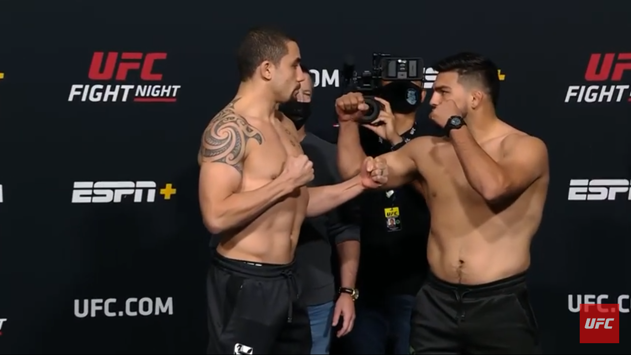 UFC Vegas 24: Weigh-in Faceoffs