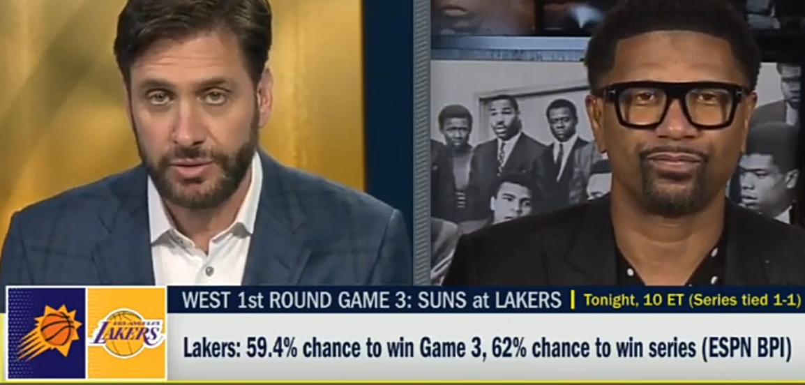 ESPN GET UP Jalen Rose predict LeBron, Anthony Davis will beat the Suns tonight to lead 2-1