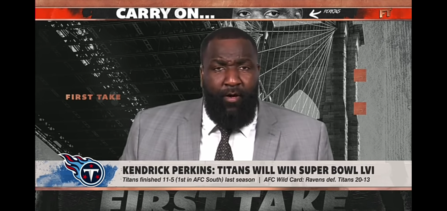 Kendrick Perkins’ bold prediction: The Titans will win Super Bowl LVI