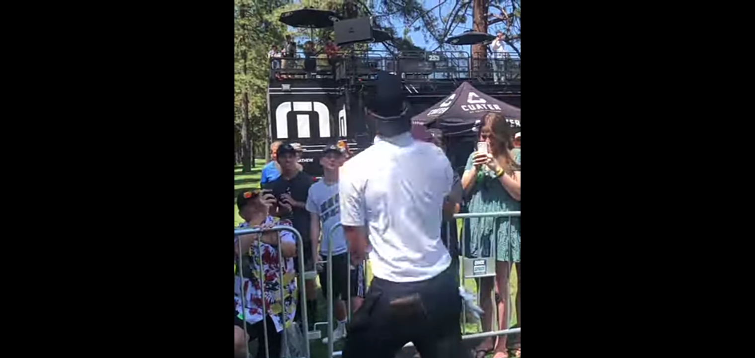 Steph Curry Drains Long Shot At Golf Tournament