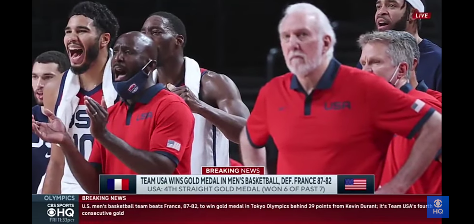 Team USA Basketball Wins Gold Tokyo Olympics