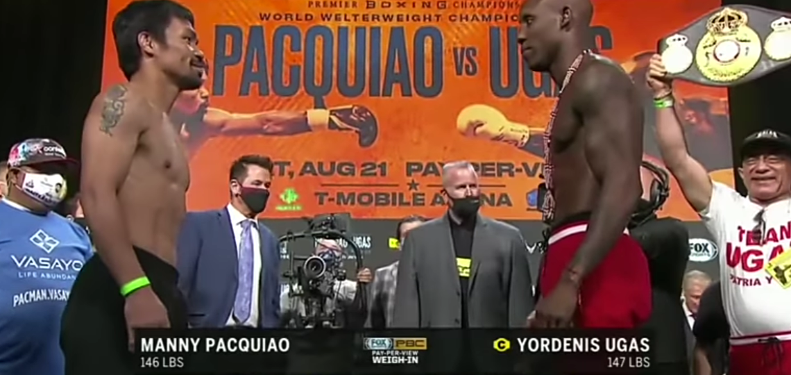 Manny Pacquiao vs Yordenis Ugás WEIGH-IN