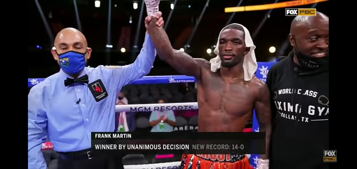 Frank Martin dominates Ryan Kielczweski to win by unanimous decision