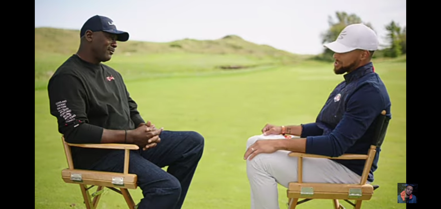 Michael Jordan and Stephen Curry Talk Ryder Cup, Golf, Basketball