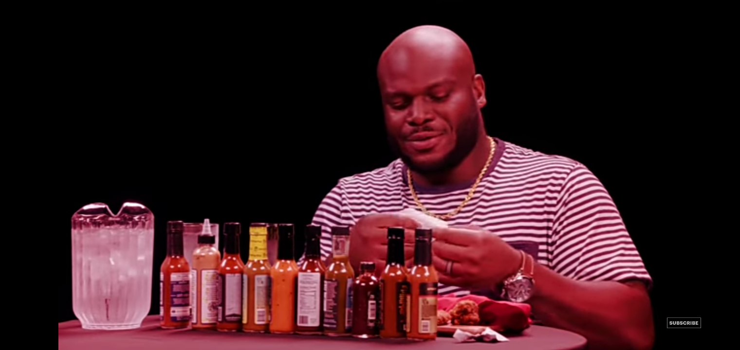 Derrick Lewis Is Not Okay While Eating Spicy Wings