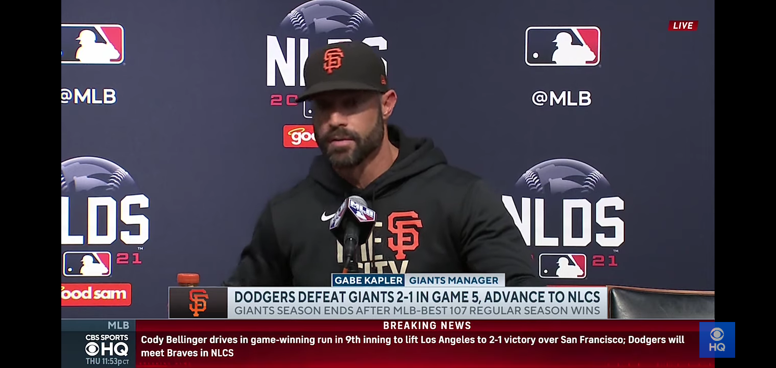 Giants manager Gabe Kapler on controversial check swing call: ‘Disappointing way to end’