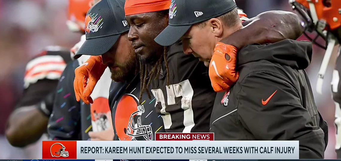 Kareem Hunt Out Several Weeks With Calf Injury