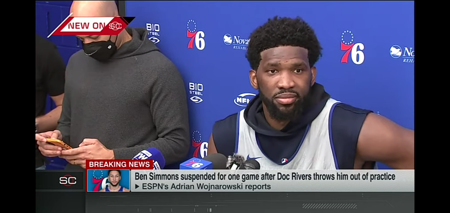 Joel Embiid on Doc Rivers kicking Ben Simmons out of practice