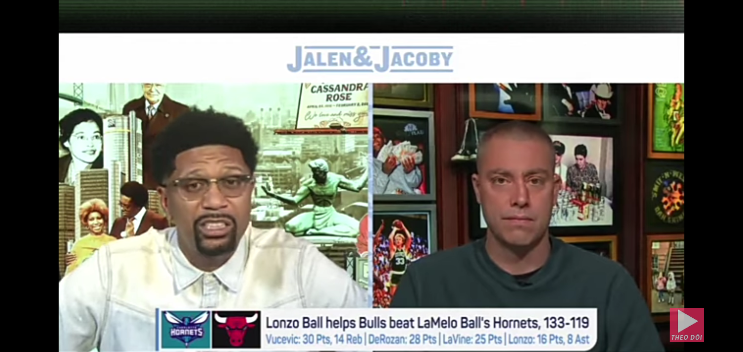 Jalen Rose reacts to LaVar Ball wears hat that says “I told you so” while watching Lonzo & LaMelo