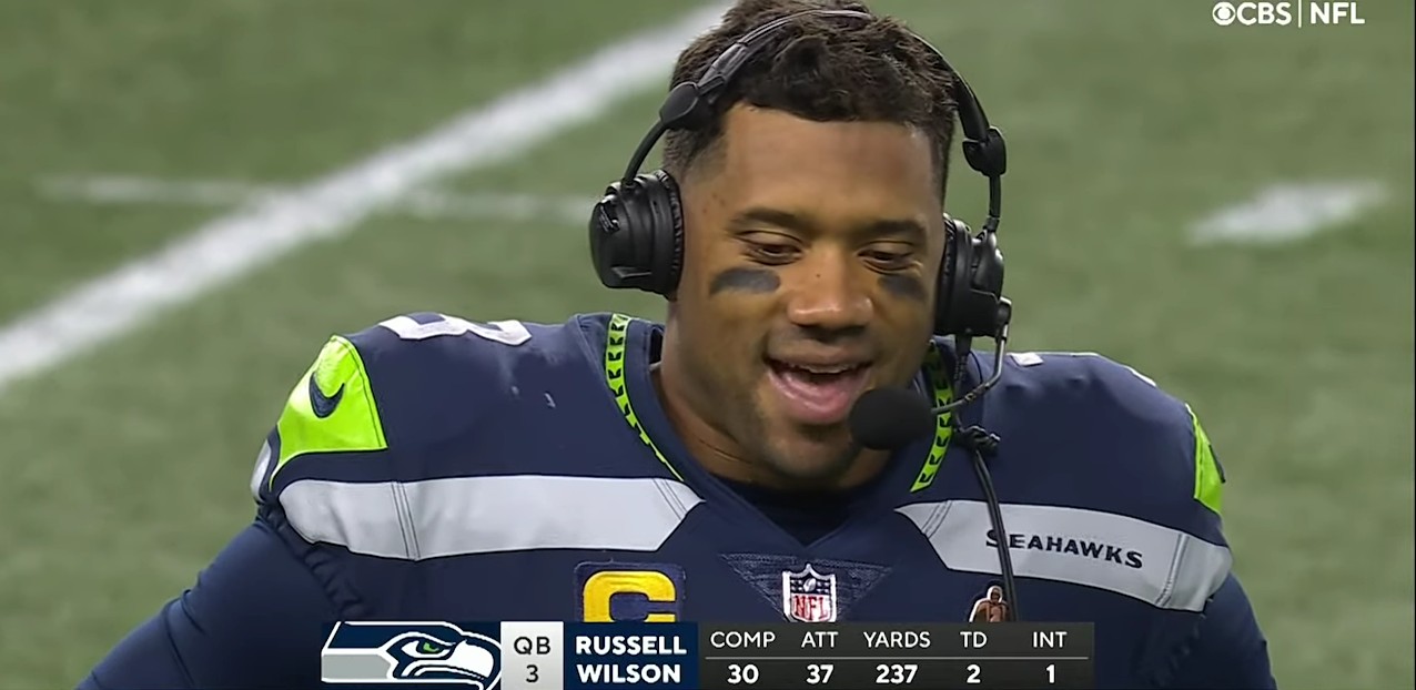 Seahawks QB Russell Wilson speaks after leading the win over the 49ers