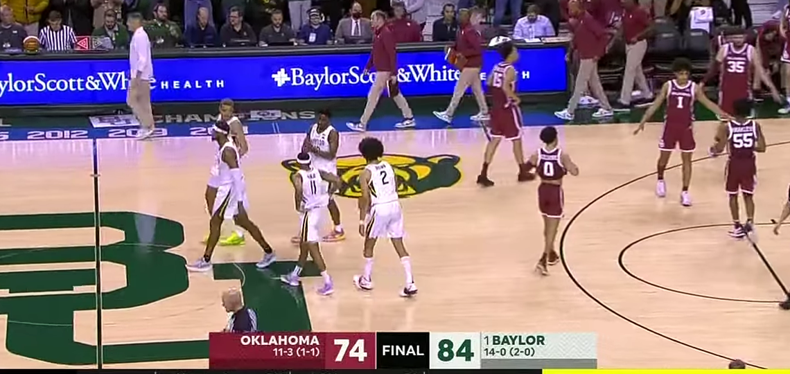 Oklahoma vs No. 1 Baylor Men’s Basketball Highlights