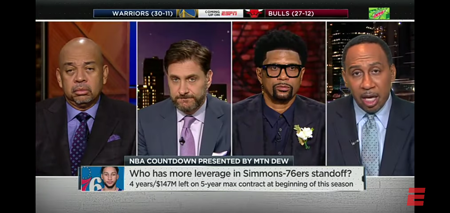 Stephen A. impressed Warriors bounce back big time with 42-point win over Bulls 138-96