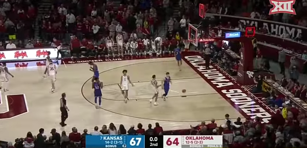 No. 7 Kansas vs Oklahoma Men’s Basketball Highlights