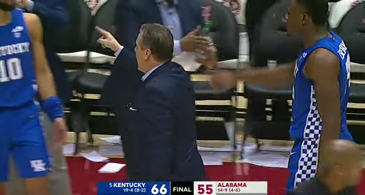 MBB: Kentucky 66, Alabama 55