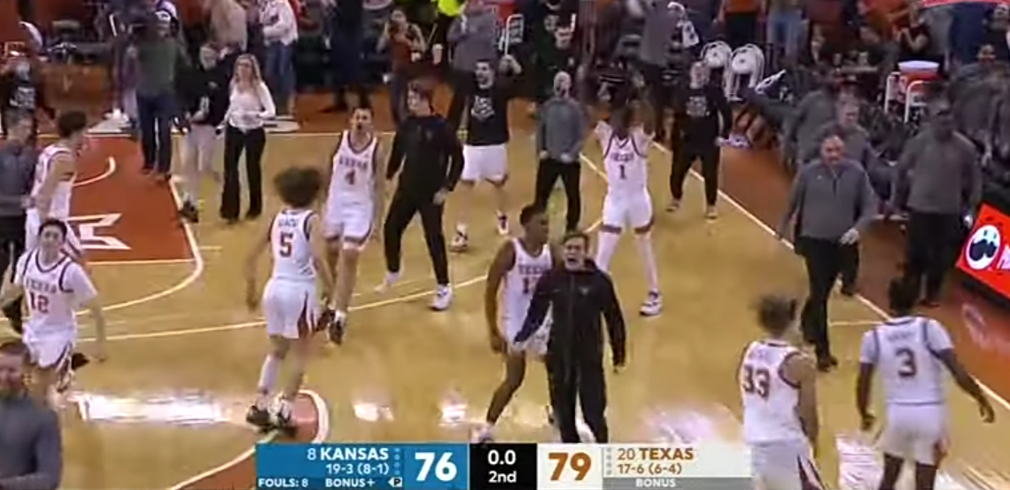 No. 8 Kansas vs No. 20 Texas Men’s Basketball Highlights