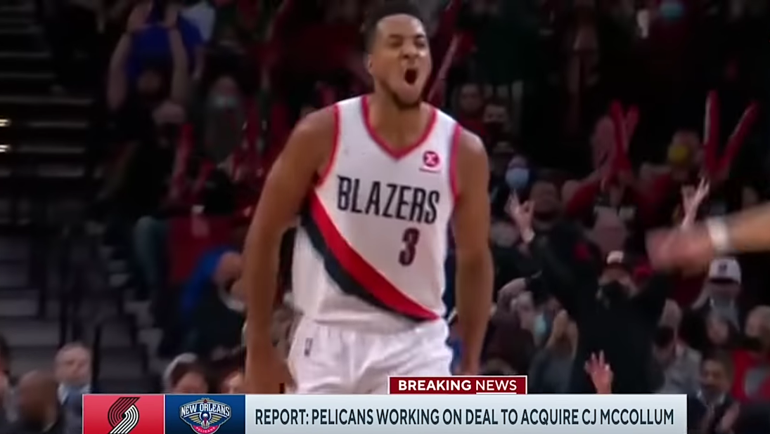 Trail Blazers trade CJ McCollum to Pelicans