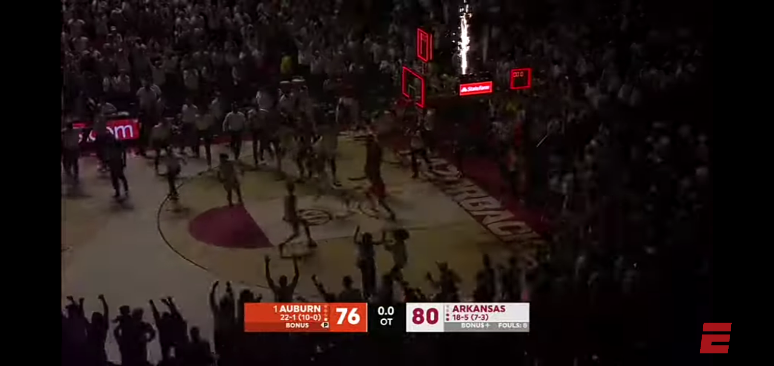 Arkansas beats No. 1 Auburn in OT
