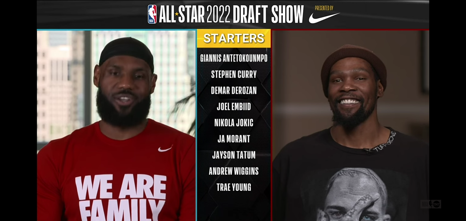 LeBron James & Kevin Durant Make Their Picks In The 2022 NBA All-Star Draft