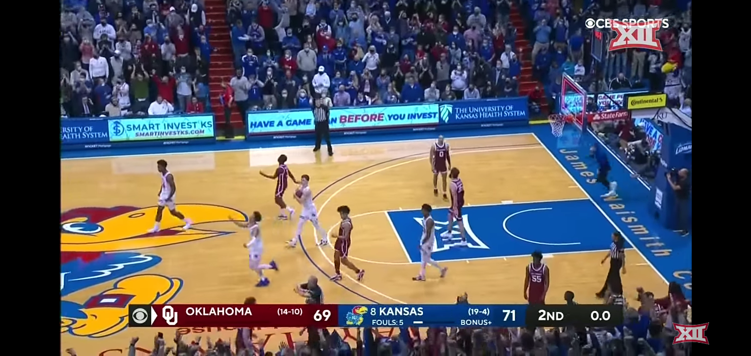 Oklahoma vs No. 8 Kansas Men’s Basketball Highlights