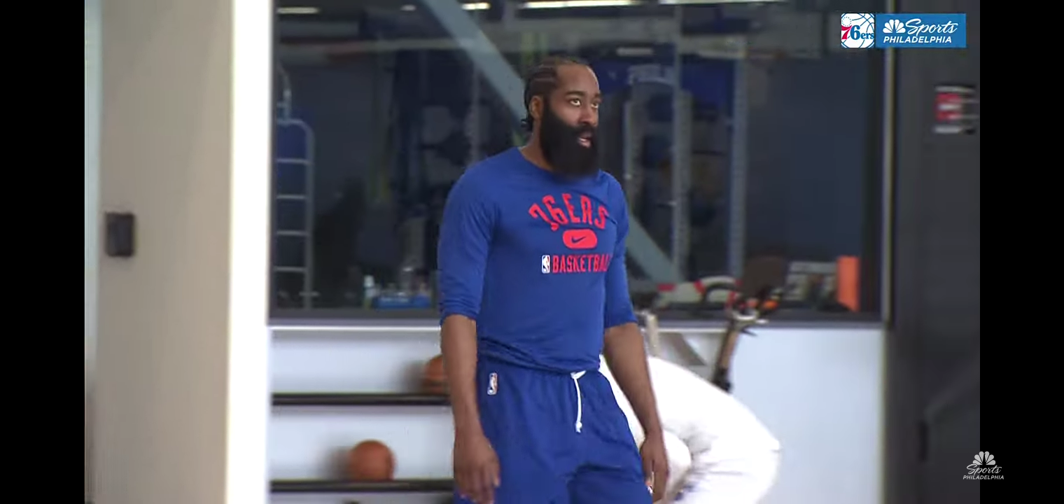 Watch James Harden’s first day at Sixers practice
