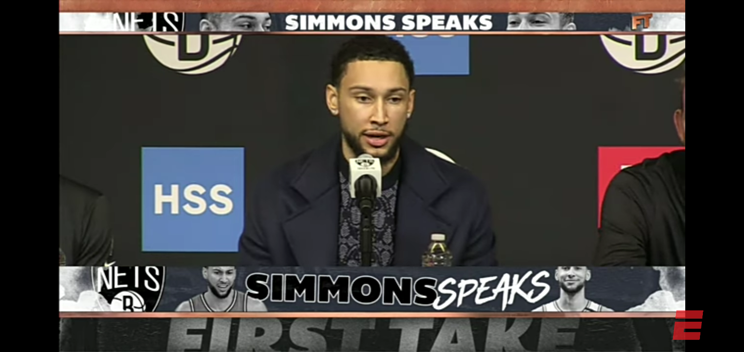 Ben Simmons’ first presser as a member of the Brooklyn Nets