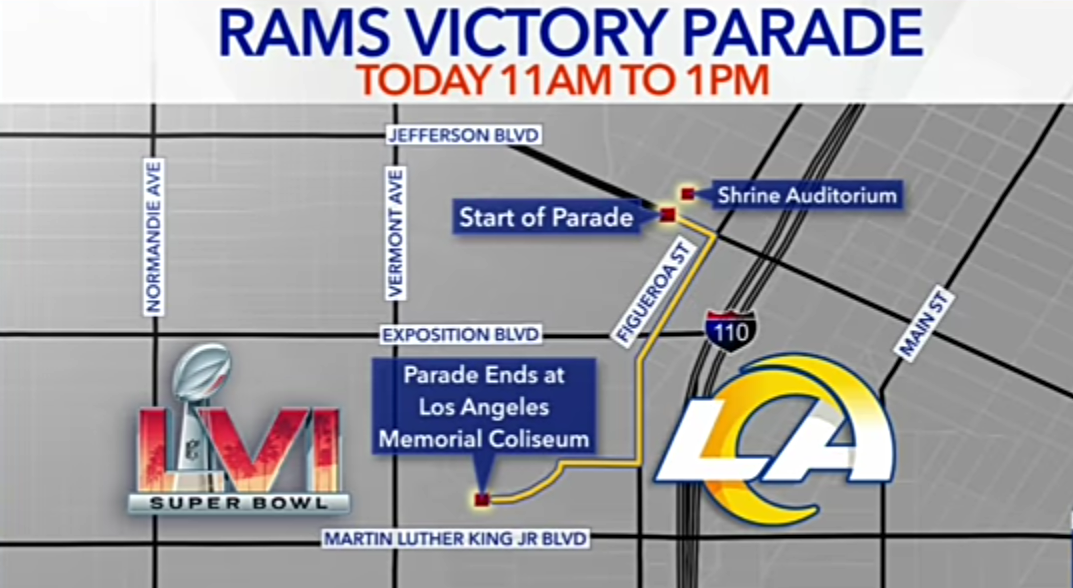 Rams Super Bowl Victory Parade Live