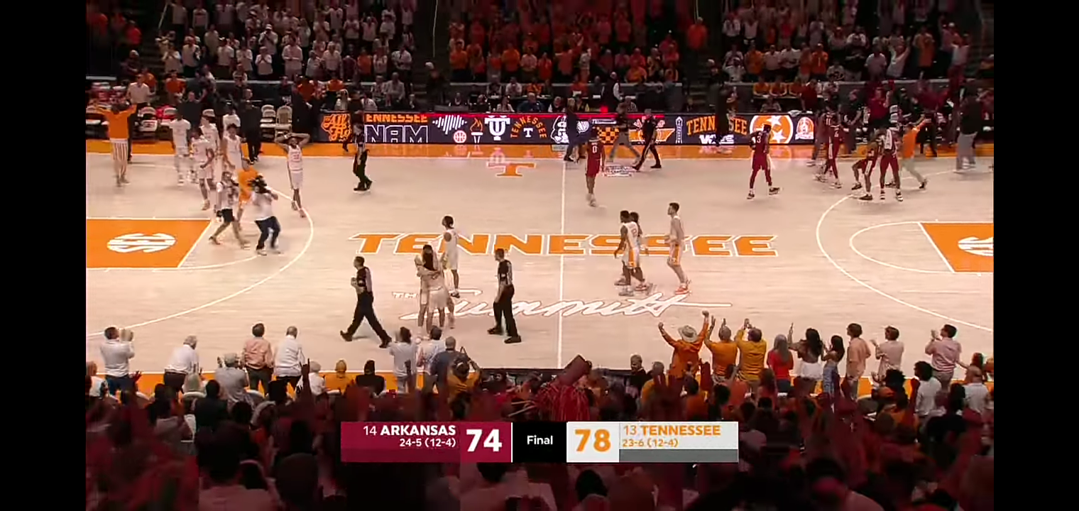 #16 Tennessee vs #23 Arkansas Basketball Game Highlights