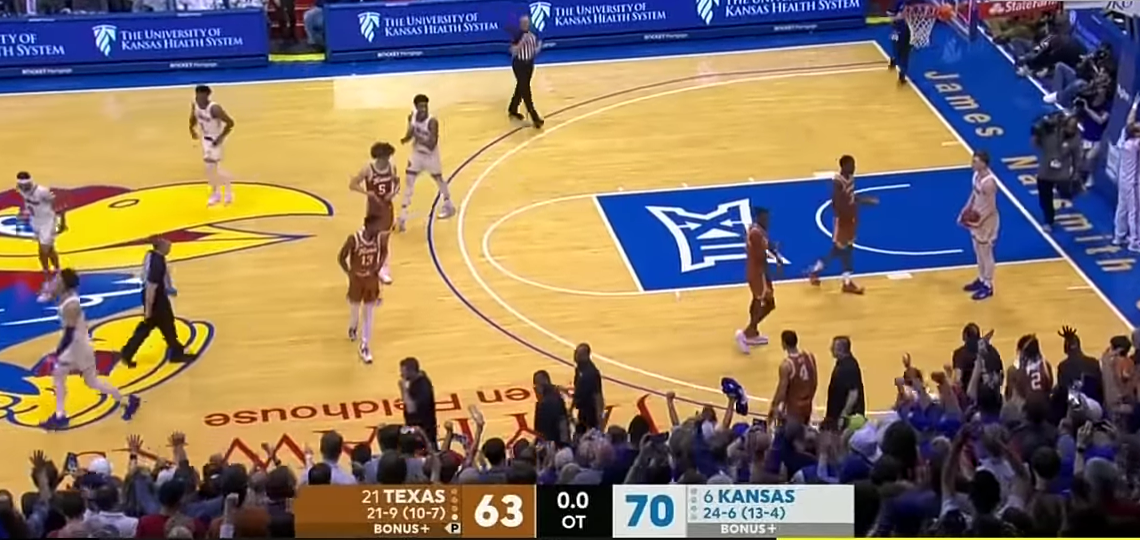 #21 Texas vs #6 Kansas 2022 College Basketball Highlights