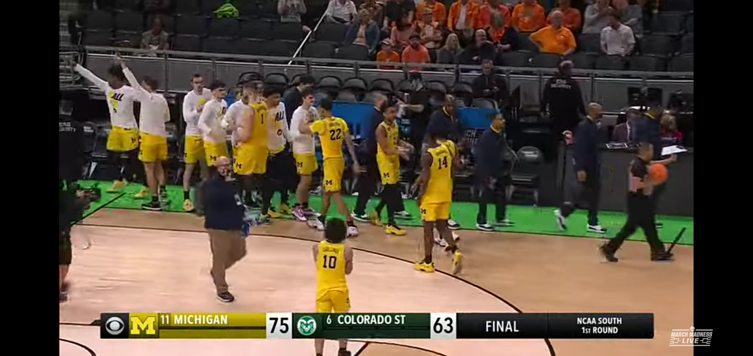 Michigan vs. Colorado State – First Round NCAA tournament
