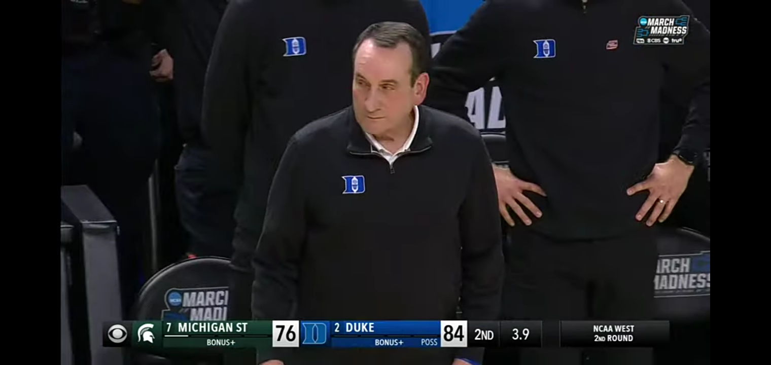 Duke vs. Michigan State – Second Round NCAA tournament