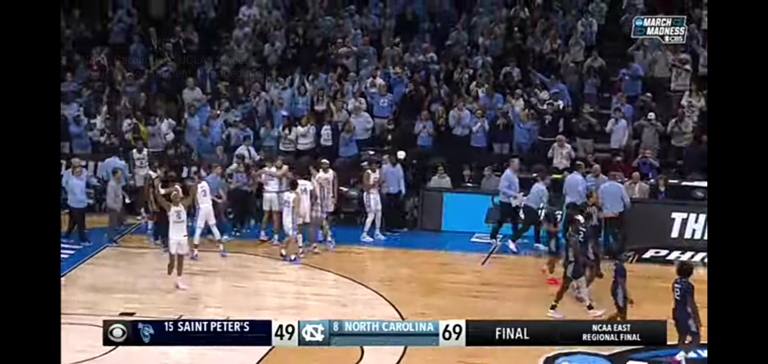 North Carolina vs. Saint Peter’s – Elite Eight
