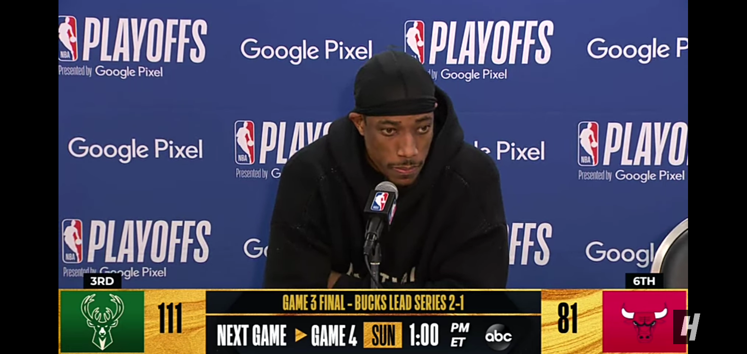 DeMar DeRozan Postgame Interview – Game 3 – Bulls vs Bucks