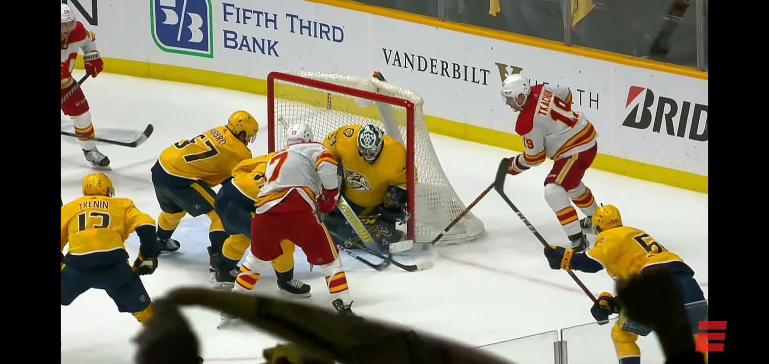 BUZZER-BEATING GOAL 👀 Matthew Tkachuk sends Flames vs. Predators to OT