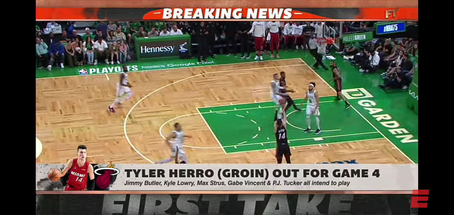 🚨 Tyler Herro is OUT for Game 4 of the Eastern Conference Finals 🚨