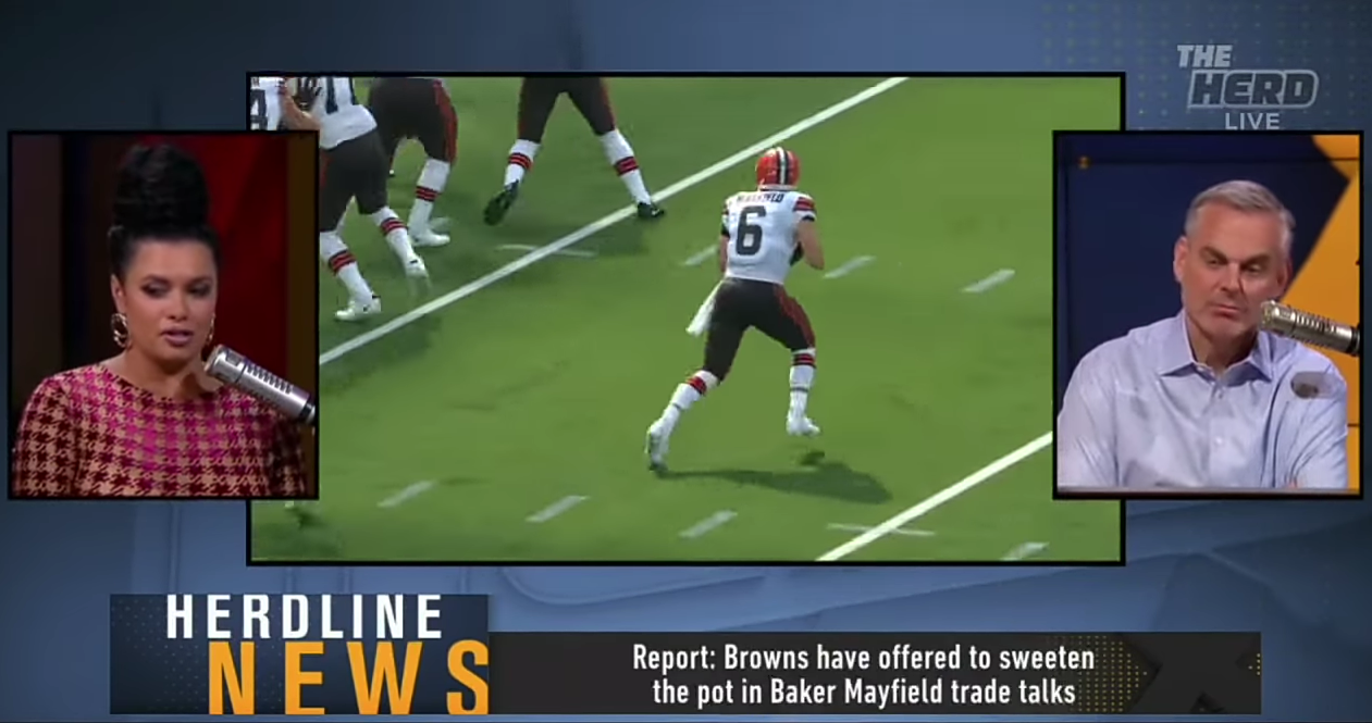 Colin “reacts” Browns have offered to sweeten the pot in Baker Mayfield trade talks