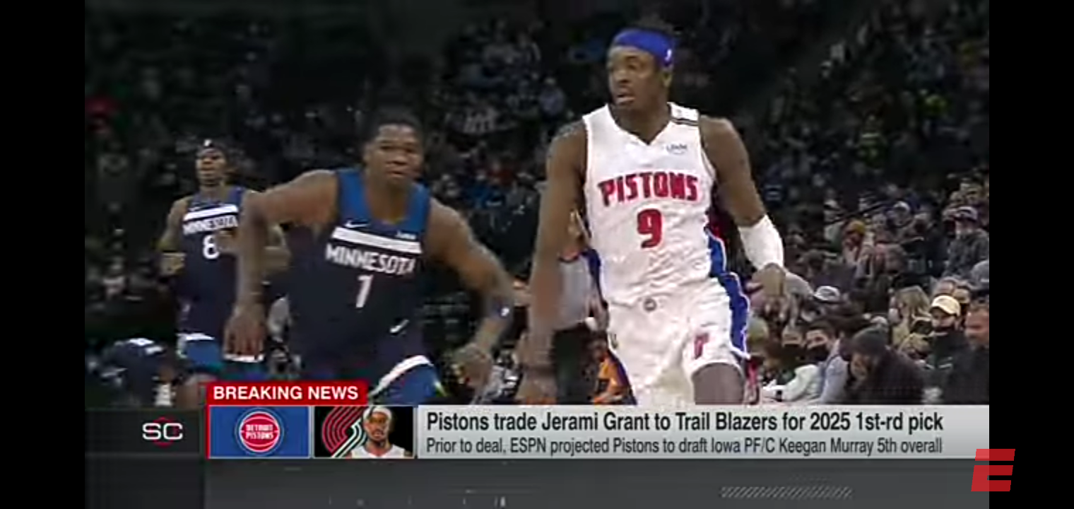 Woj: Jerami Grant traded to the Portland Trail Blazers