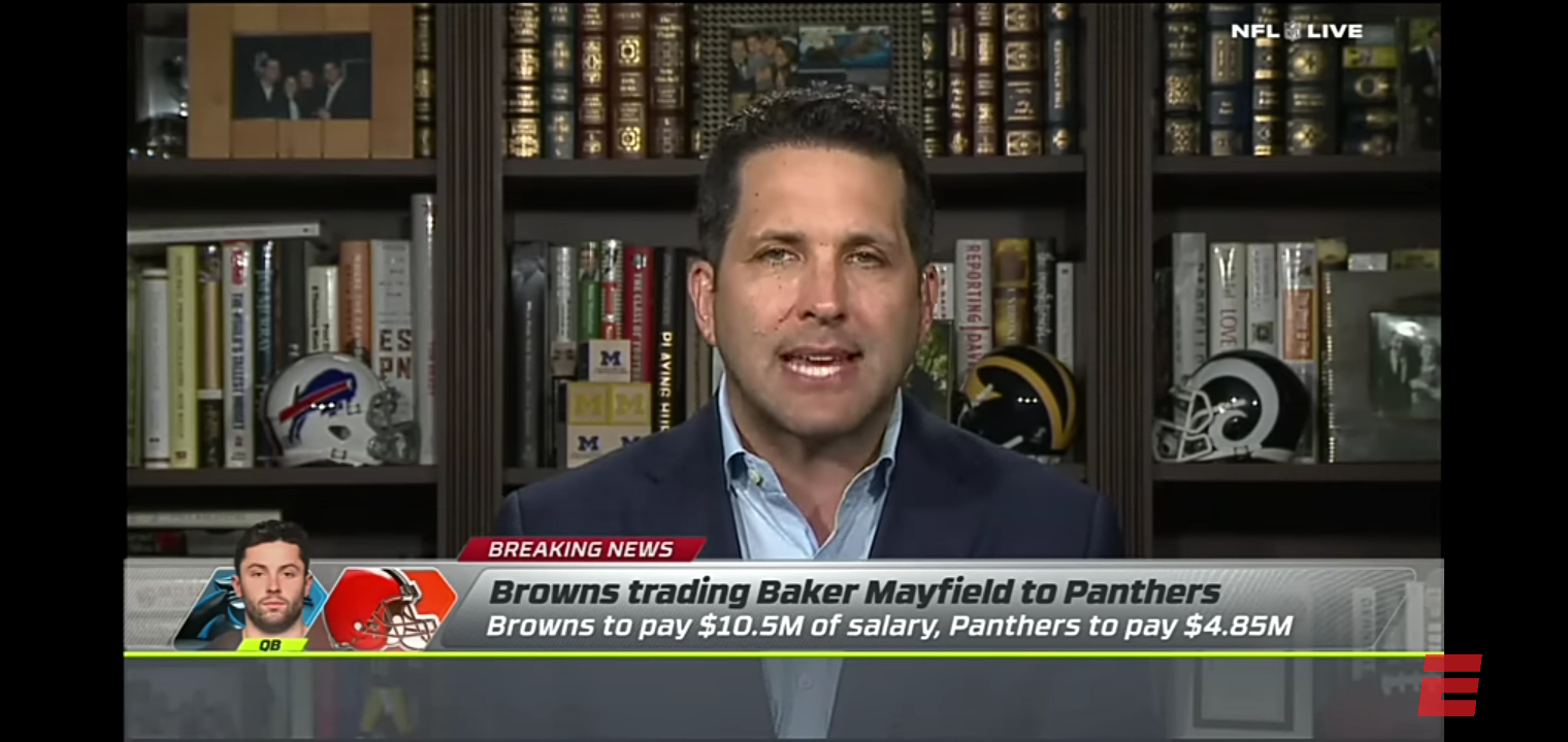 Adam Schefter details why the Baker Mayfield trade went through today