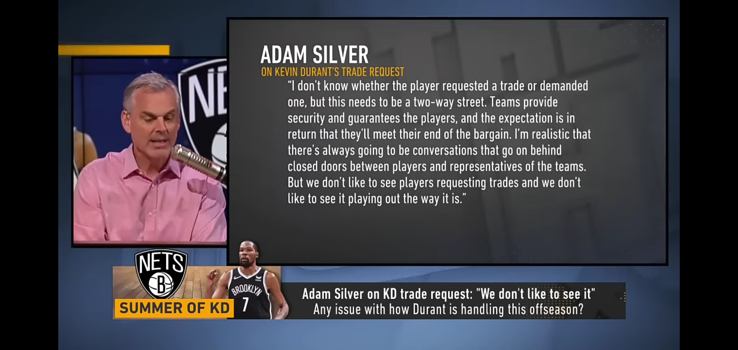 Adam Silver unhappy with KD trade request, Kyrie Irving-Nets era ending .. or not?