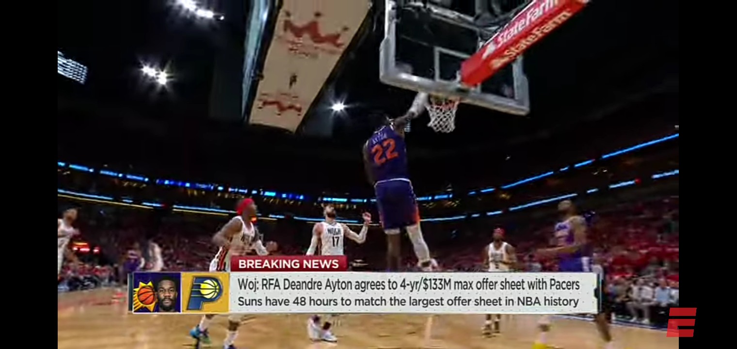 🚨 BREAKING 🚨 RFA Deandre Ayton agrees to a 4-year deal with the Pacers